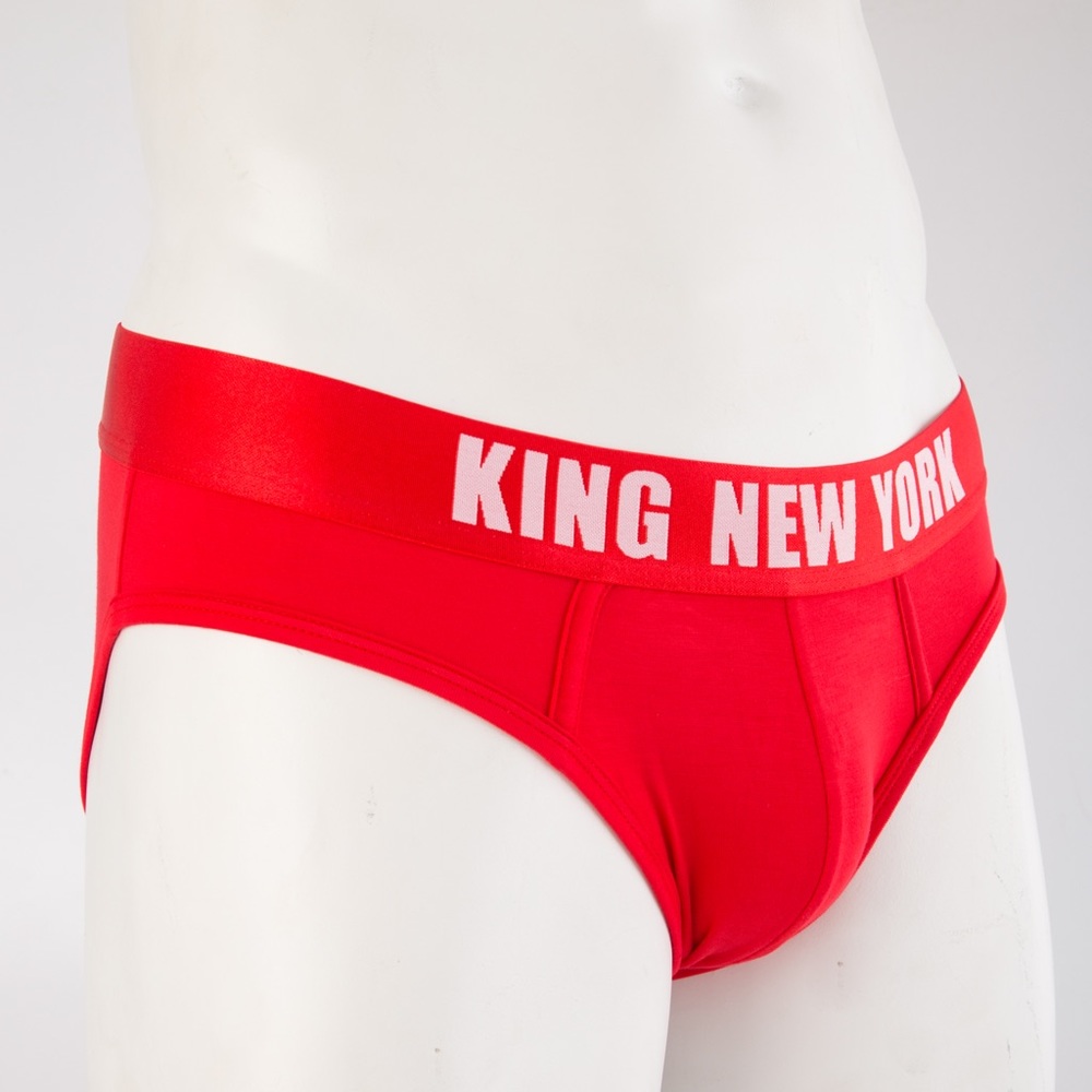 KING NEW YORK , Brief , bamboo fabric underwear.(RED)